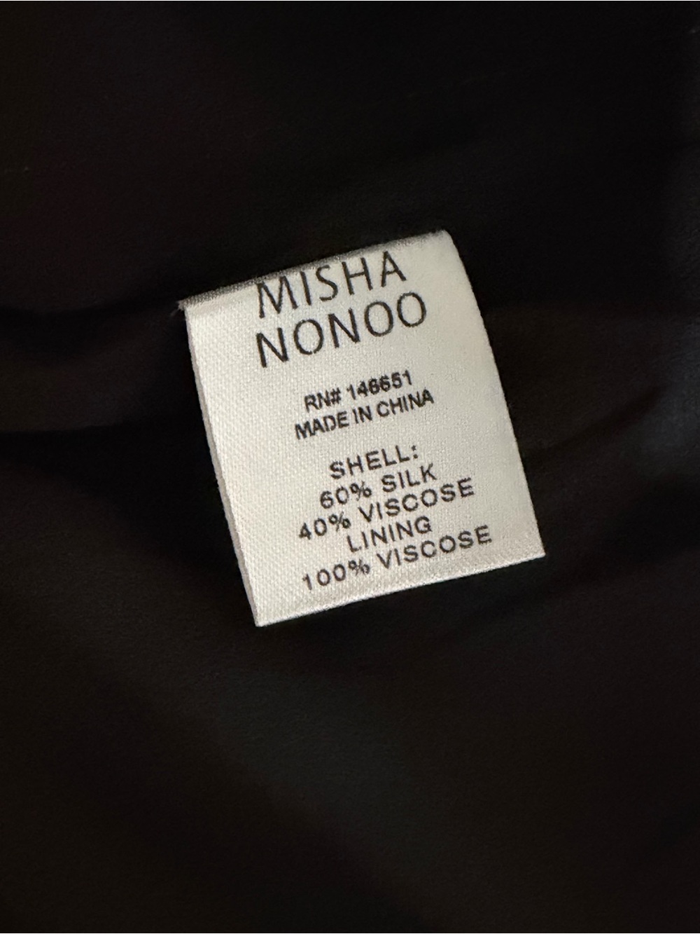 Misha Nonoo Black Silk Blend Midi Skirt XL Side Stripe NWT - Picture 6 of 6